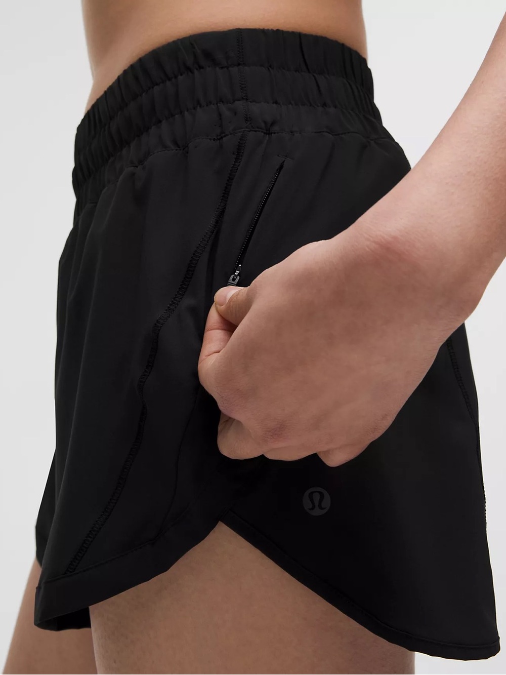 LULULEMON Track That High-Rise Lined Short 3" black